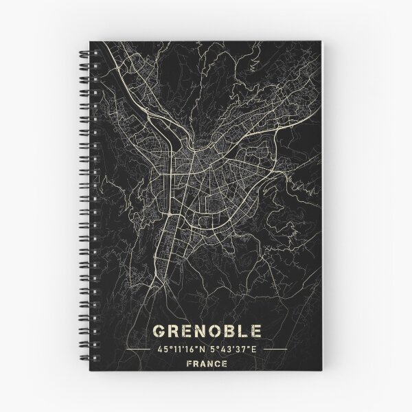 Item preview, Mapa de Grenoble en blanco y negro designed and sold by Jerhus.
