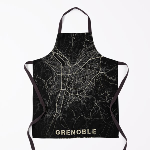 Item preview, Map of Grenoble Black and white designed and sold by Jerhus.
