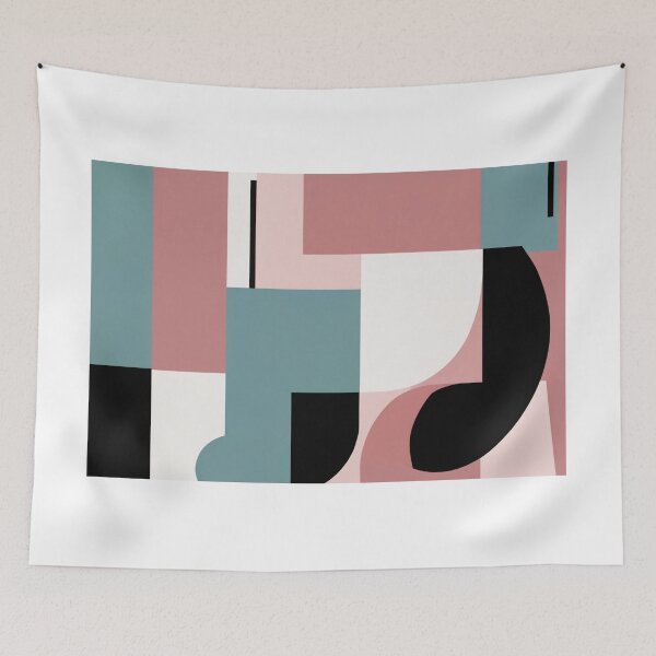 Item preview, Serenity in Geometric Pastels designed and sold by DeMuurdecoratie.