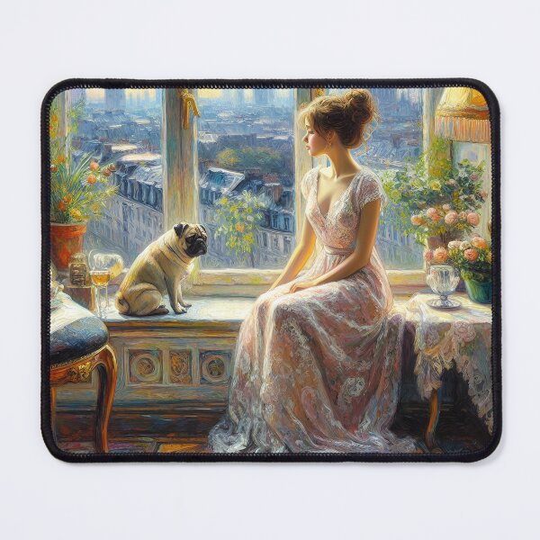 Item preview, The girl loves her pug designed and sold by aleksandr13.