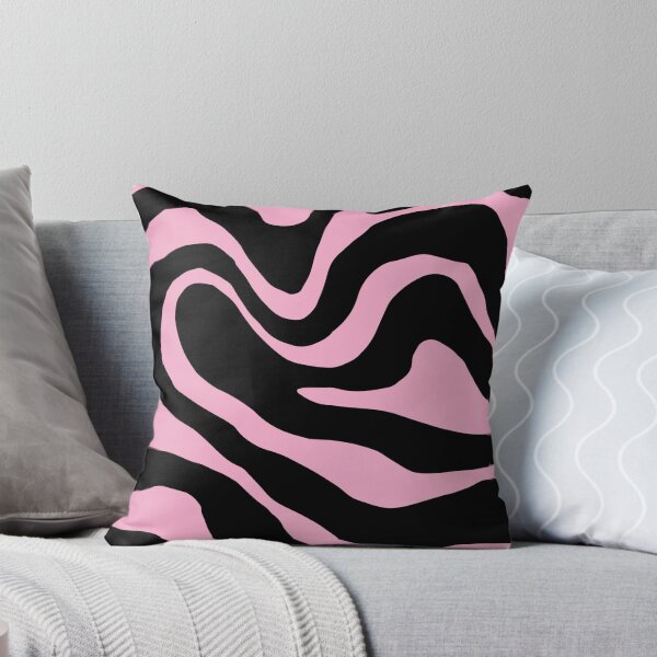 Item preview, Abstract Wave Pattern Black and Pink designed and sold by LinDraws.