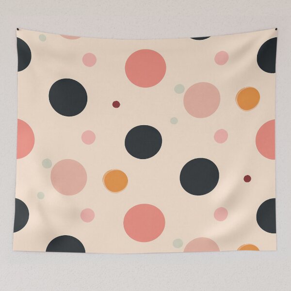 Item preview, Modern Abstract Polka Dot Pattern in Coral and Midnight - Chic Minimalist Home & Apparel Design designed and sold by David Balzen.