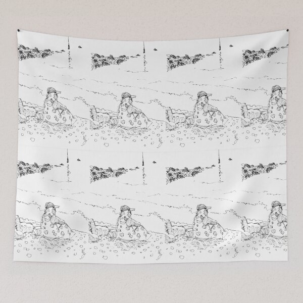 Item preview, A Couple Sitting On The Pebble Beach Drawing designed and sold by MikeJory.