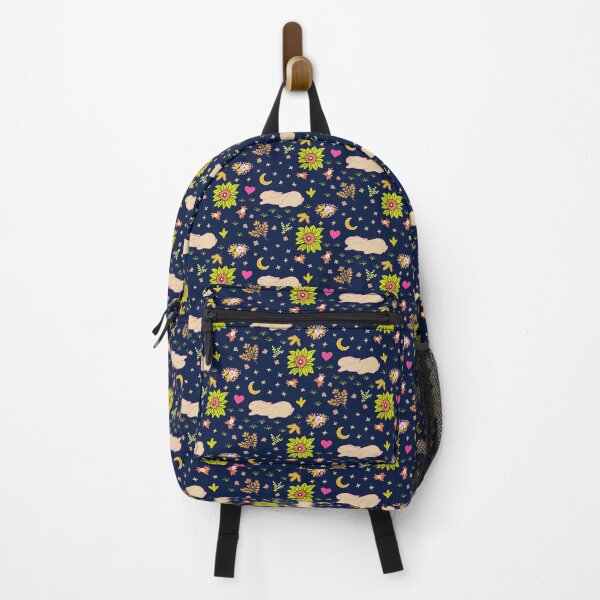 Item preview, Sleeping rabbits on colorful meadow at night designed and sold by colorofmagic.