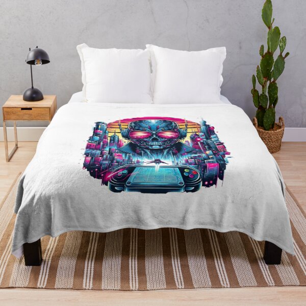 Item preview, cyberpunk style city designed and sold by DressDazzle.