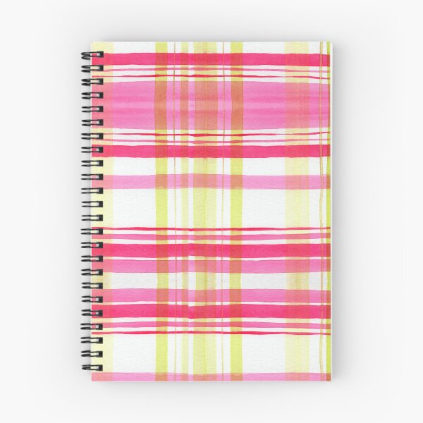 Item preview, Watercolor Plaid Pattern #2 Pink and Lemon designed and sold by andrebalest.art.