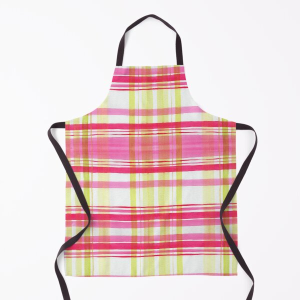 Item preview, Watercolor Plaid Pattern #2 Pink and Lemon designed and sold by andrebalest.art.