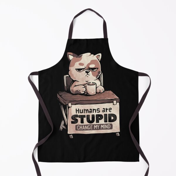 Item preview, Humans Are Stupid - Cute Angry Cat Gift designed and sold by EduEly.