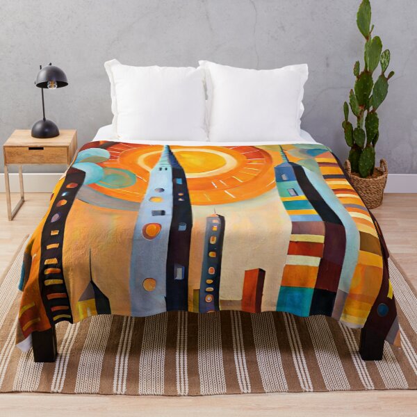 Item preview, Metropolis Mirage: A Technicolor Dream of Tomorrow | Digital Printable Art | Highrise Buildings designed and sold by kelvinmonye.