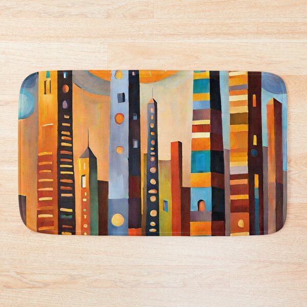 Item preview, Metropolis Mirage: A Technicolor Dream of Tomorrow | Digital Printable Art | Highrise Buildings designed and sold by kelvinmonye.
