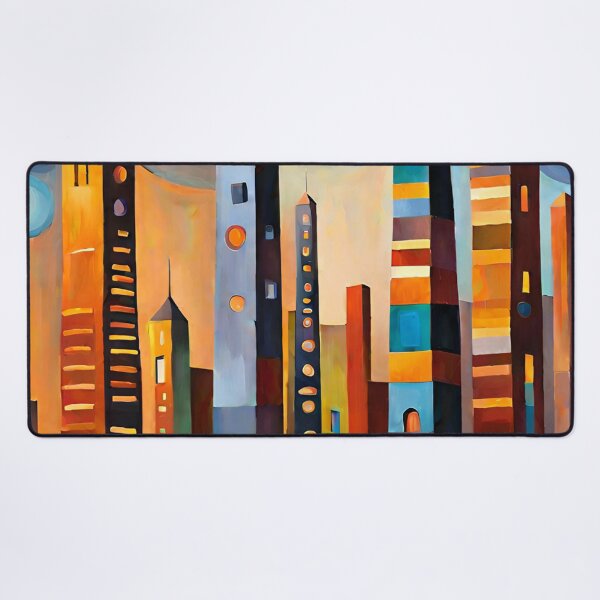 Item preview, Metropolis Mirage: A Technicolor Dream of Tomorrow | Digital Printable Art | Highrise Buildings designed and sold by kelvinmonye.