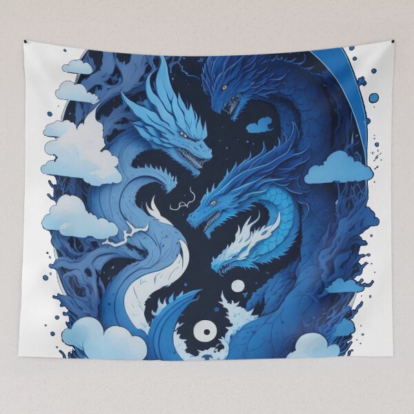 Item preview, Blue Ocean Dragons designed and sold by TondoMeander.