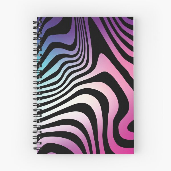 Item preview, Abstract Black Waves Blue Pink Aesthetic designed and sold by LinDraws.