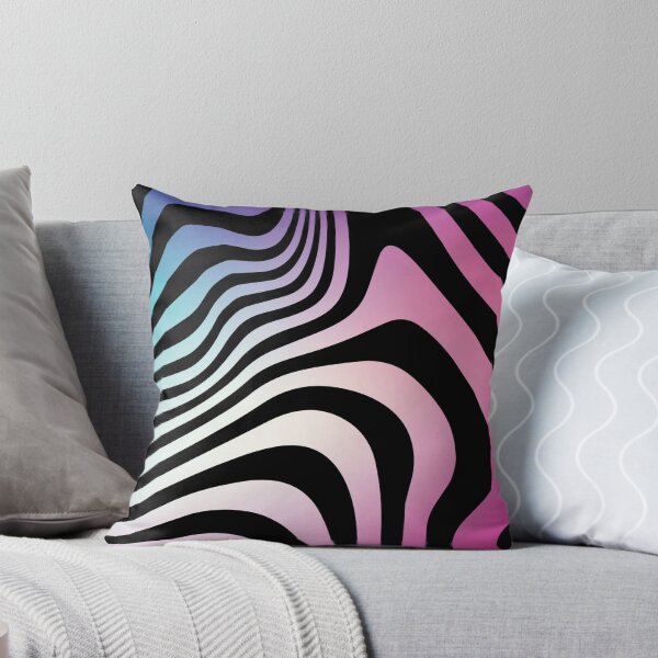 Artikelvorschau, Abstrakte schwarze Wellen blau rosa Ästhetik entworfen und verkauft von LinDraws.