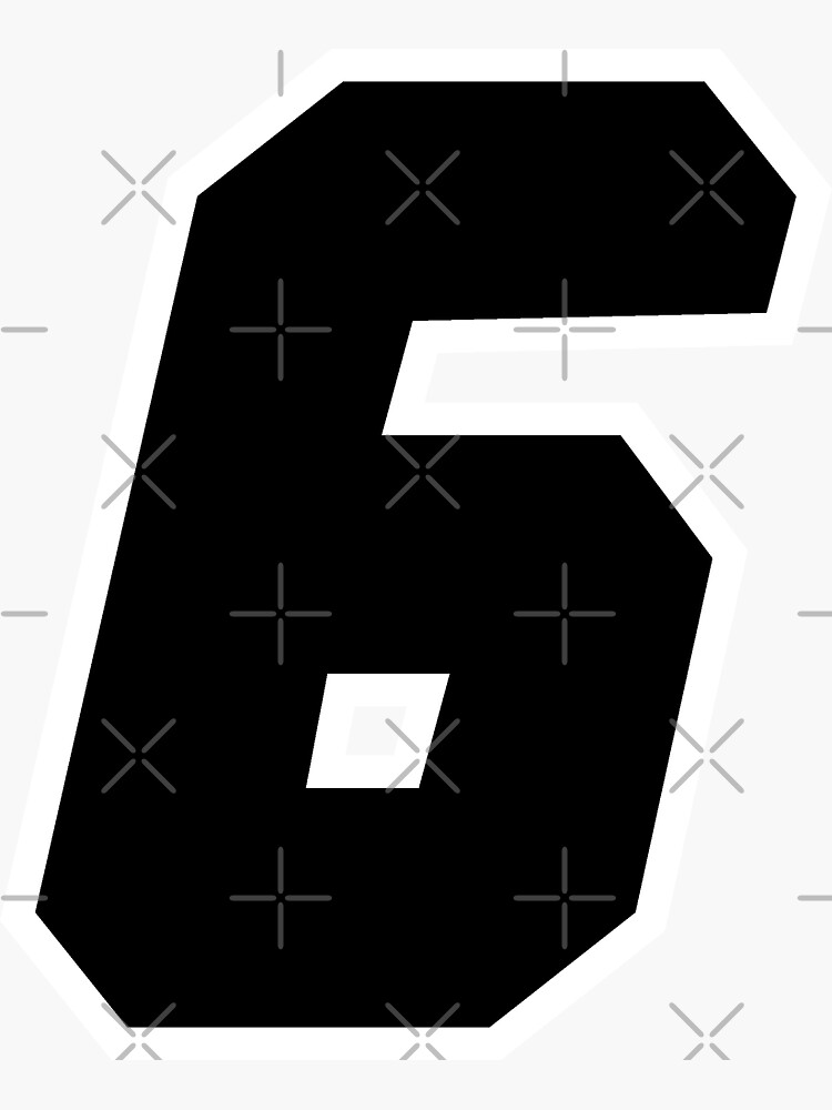 "Nomber 6" Sticker by Wolagno | Redbubble