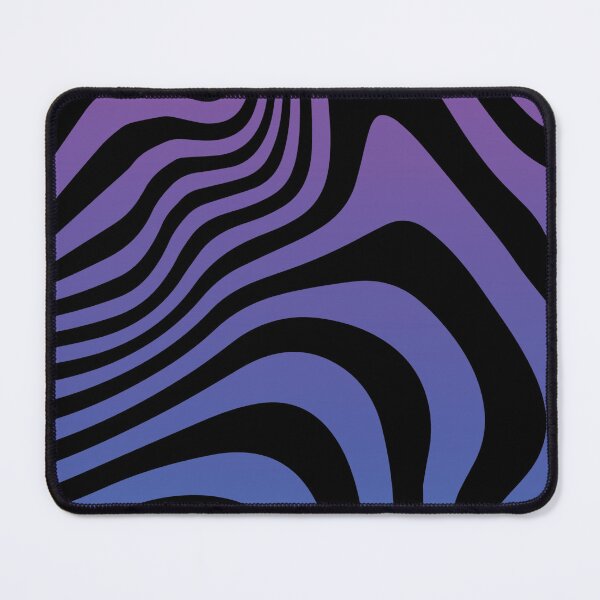 Item preview, Abstract Black Waves Blue Purple Aesthetic designed and sold by LinDraws.