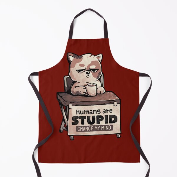 Item preview, Humans Are Stupid - Cute Angry Cat Gift designed and sold by EduEly.