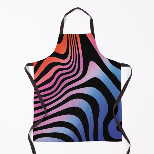 Item preview, Abstract Black Waves Orange Blue Aesthetic designed and sold by LinDraws.