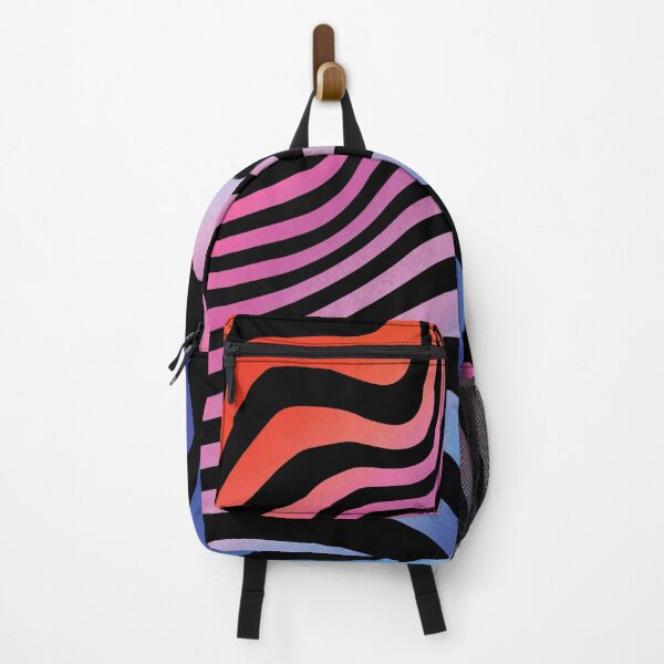 Item preview, Abstract Black Waves Orange Blue Aesthetic designed and sold by LinDraws.
