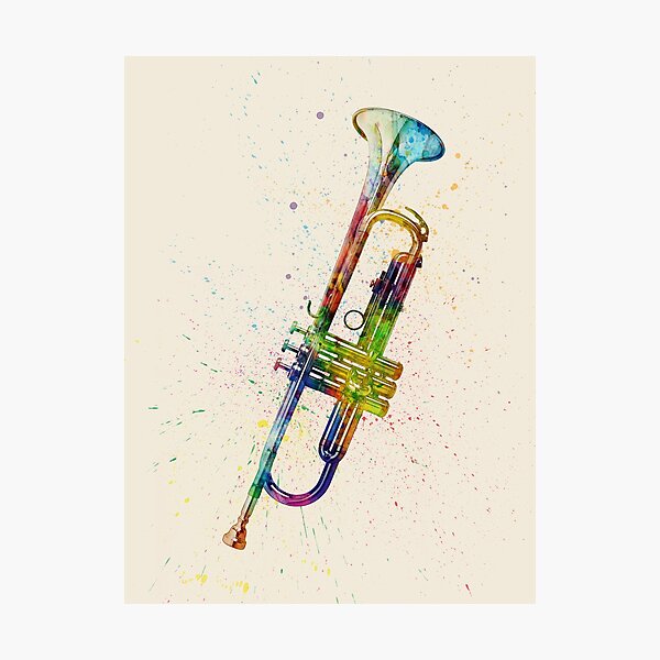 Item preview, Trumpet Abstract Watercolor designed and sold by MICHAEL TOMPSETT.