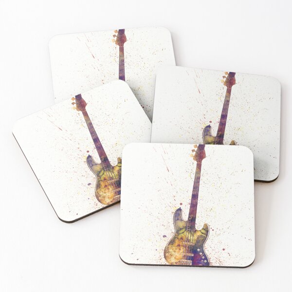 Item preview, Electric Bass Guitar Abstract Watercolor designed and sold by ArtPrints.
