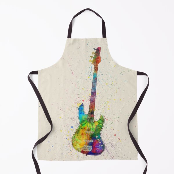 Item preview, Electric Bass Guitar Abstract Watercolor designed and sold by ArtPrints.