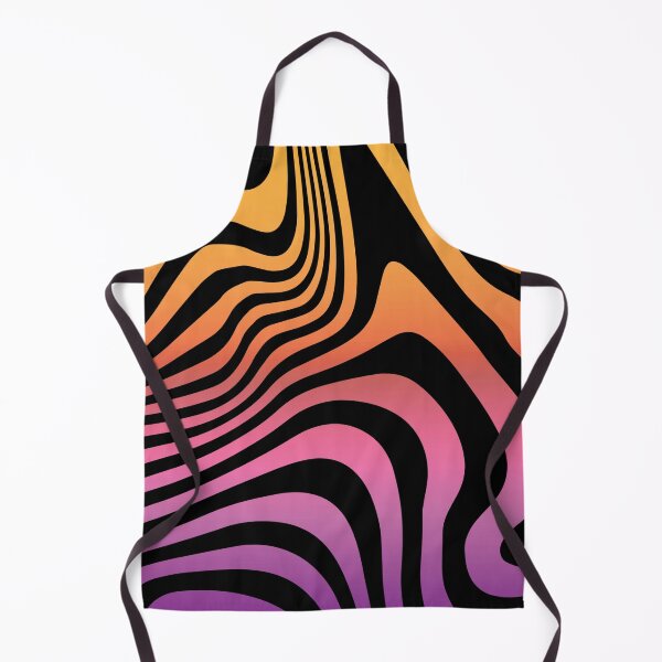 Item preview, Abstract Black Waves Yellow Purple Aesthetic designed and sold by LinDraws.