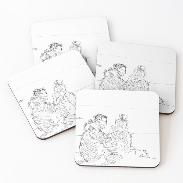 Item preview, Couple Sitting On Sea Wall At Exmouth Beach designed and sold by MikeJory.