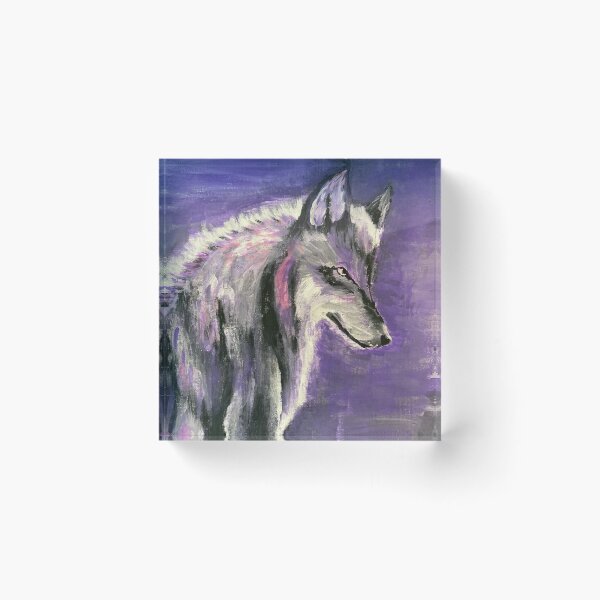 Item preview, Acrylic painting of wolf  designed and sold by Aroeldesigns.