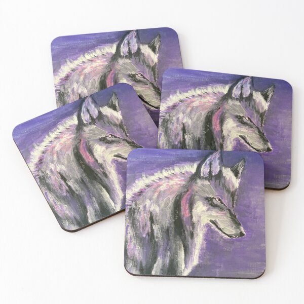 Item preview, Acrylic painting of wolf  designed and sold by Aroeldesigns.