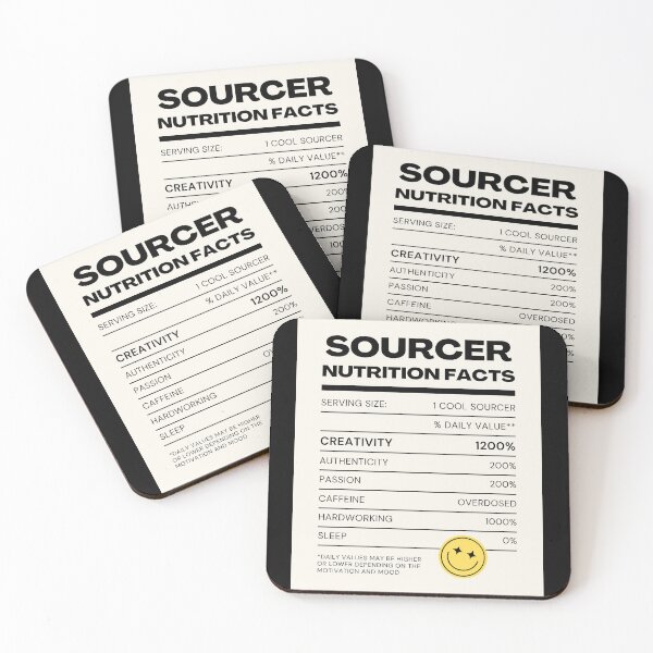 Item preview, Sourcer Nutrition Facts designed and sold by sourcecon.
