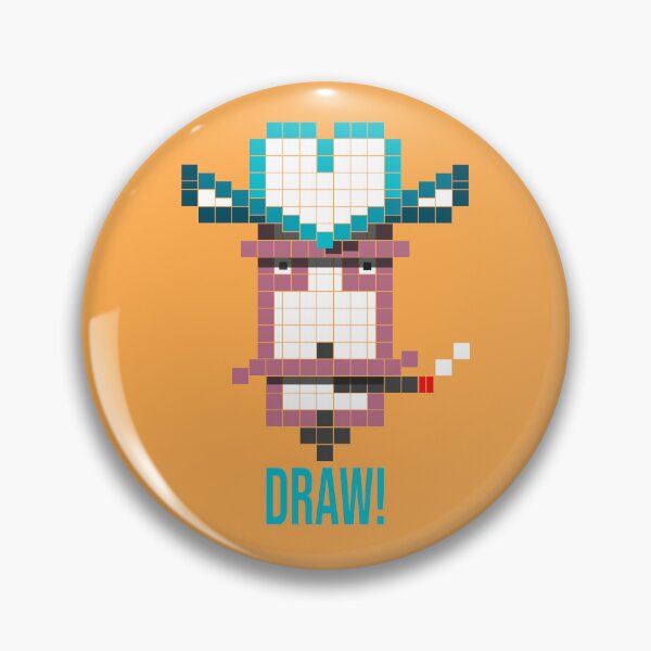 Item preview, Draw! Gift for a Cowboy who loves Pixel Art or gift for procrastinating Artist who can't get motivated to start that Drawing! designed and sold by stuinflipflops.