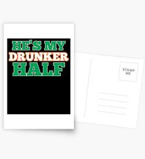 He's My Drunker Half Postcards
