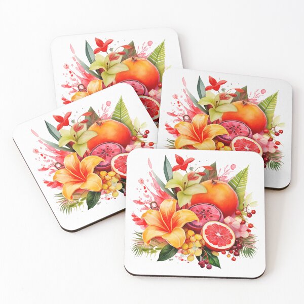 Item preview, vibrant aquarel eatable exotic flowers leafs and amiless designed and sold by CamTechMar.