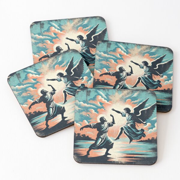 Item preview, Jacob Wrestling The Angel Vintage Empowering Inspiring Faith Bible designed and sold by DEEZAYN.