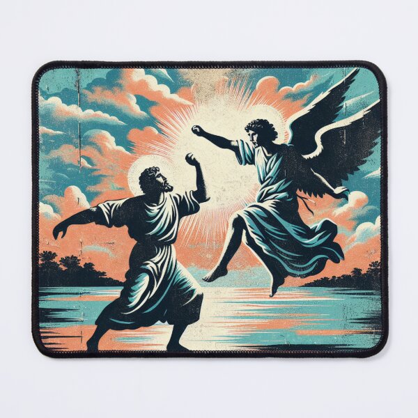 Item preview, Jacob Wrestling The Angel Vintage Empowering Inspiring Faith Bible designed and sold by DEEZAYN.