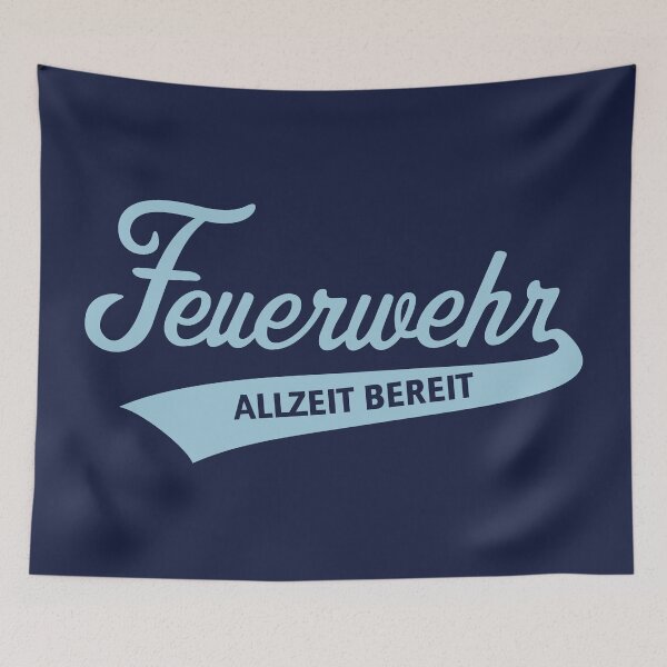 Item preview, Fire Department – Always Ready (Firefighter / Lettering / Sky Blue) designed and sold by MrFaulbaum.