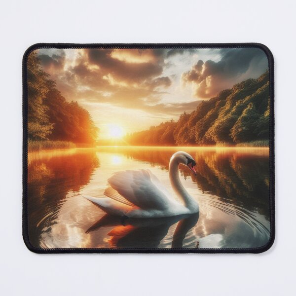 Item preview, Elegance Afloat - Swan's Graceful Glide on Tranquil Waters designed and sold by ProgressMagnet.