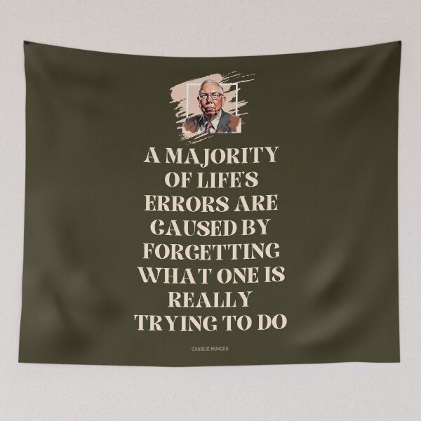 Item preview, Charlie Munger Quote Dark Background designed and sold by VarnaChitra.