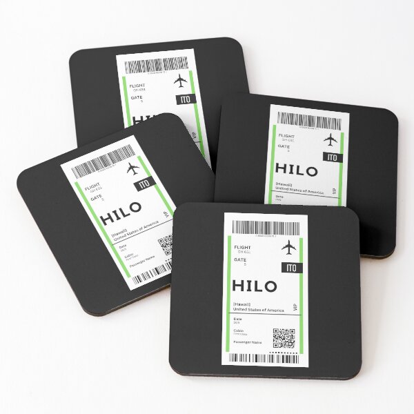 Item preview, Hilo, Hawaii Airplane Boarding Pass designed and sold by RoamInk.