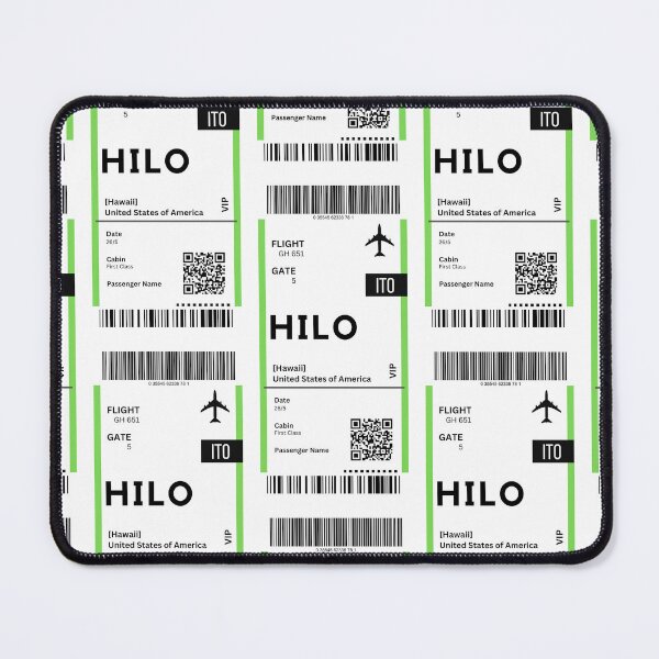 Item preview, Tarjeta de embarque de avión de Hilo, Hawái designed and sold by RoamInk.