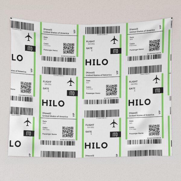 Item preview, Hilo, Hawaii Airplane Boarding Pass designed and sold by RoamInk.