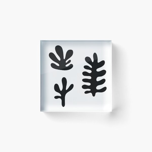 Item preview, 3 Single Matisse Black Plant Organic Forms Set designed and sold by posterful.
