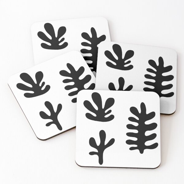 Item preview, 3 Single Matisse Black Plant Organic Forms Set designed and sold by posterful.