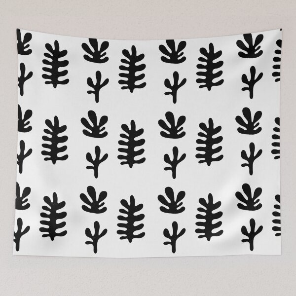Item preview, 3 Single Matisse Black Plant Organic Forms Set designed and sold by posterful.