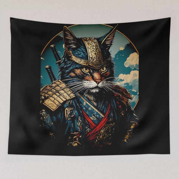 Item preview, Cool Samurai Cat in Armor designed and sold by NPC-Trader.