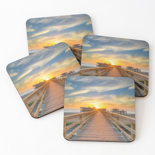 Item preview, Ventura Sunset on the wooden boardwalk designed and sold by CircinusStore.