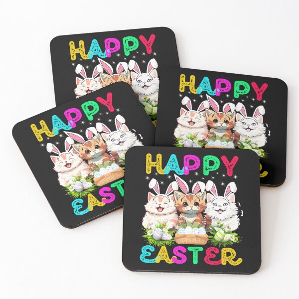 Aperçu de l'œuvre happy easter bunny cats lover créée et vendue par OMG Outfits .