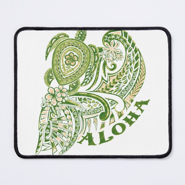 Item preview, Aloha Tribal Honu Green Grunged Tattoo-4490 designed and sold by sunnthreads.