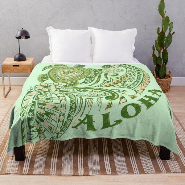 Item preview, Aloha Tribal Honu Green Grunged Tattoo-4490 designed and sold by sunnthreads.